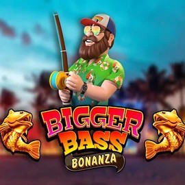 Bigger Bass Bonanza slot logo by Pragmatic Play at Hey Casino