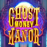 Ghost Money Manor slot logo by Gold Coin Studio at Hey Casino