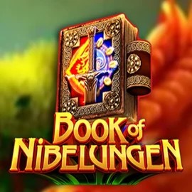 Book of Nibelungen slot logo by Swintt at Hey Casino