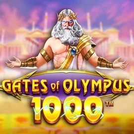 Gates of Olympus 1000 online game logo by Pragmatic Play on heycasino.org