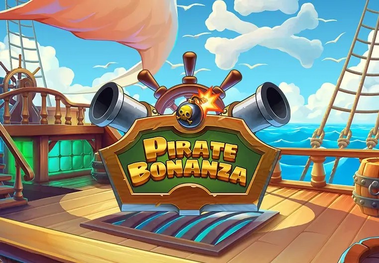 Pirate Bonanza Slot logo by Backseat Gaming Hey Casino