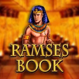 Ramses Book logo by Gamomat at Hey Casino
