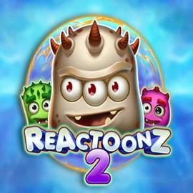 Reactoonz 2 online game logo by Play’n GO on heycasino.org