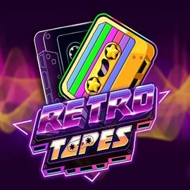 Retro Tapes slot logo by Push Gaming at Hey Casino